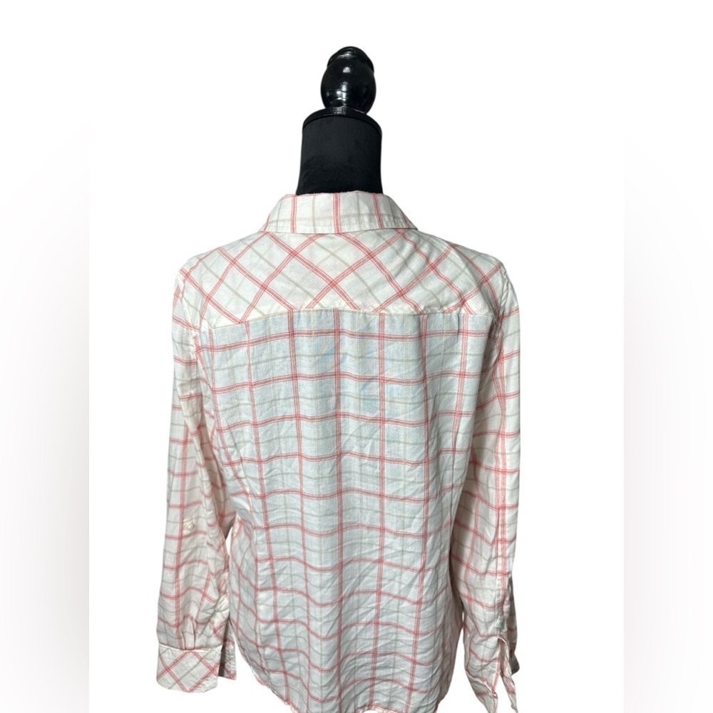 Tommy Hilfiger Red Plaid Button Down Shirt Women’s Large - Picture 4 of 9
